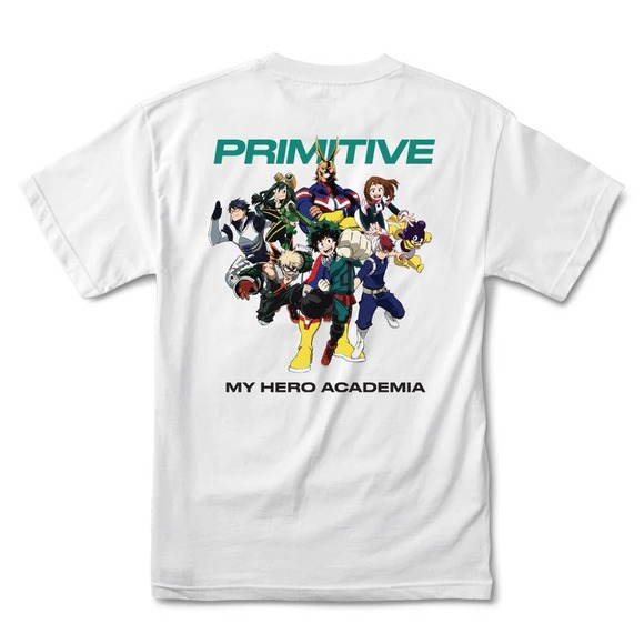 Primitive Skateboarding Men's X My Hero Academia Japanese Anime Tee T-Shirt - Picture 1 of 2